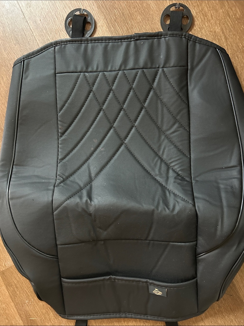 Men's Black Quilted Car Seat Cover - Universal Fit